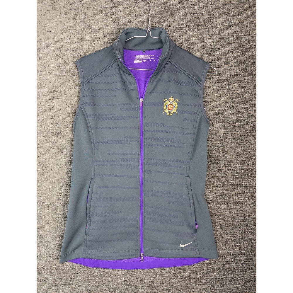 Nike Therma Fit Full Zip Vest Womens S Pine Lakes Country Club Golf Tour Perform